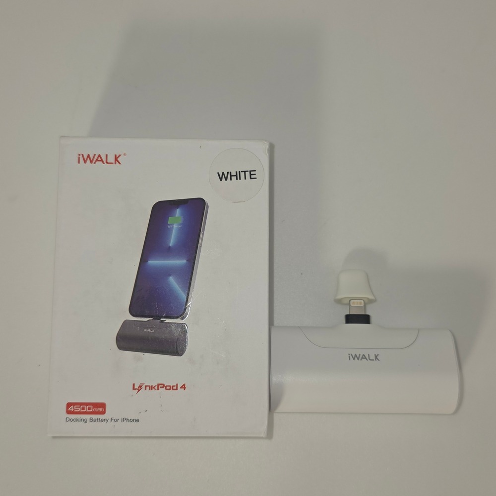 iWALK LinkPod 4 Portable Charger 4500mAh Docking Battery White DBL4500L